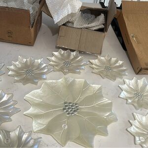 Princess House Cream and Silver Floral Wall Decor Set